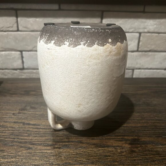 NWT Vintage Farmhouse Style Crackled Rustic Milk Jug Vase - Picture 6 of 10